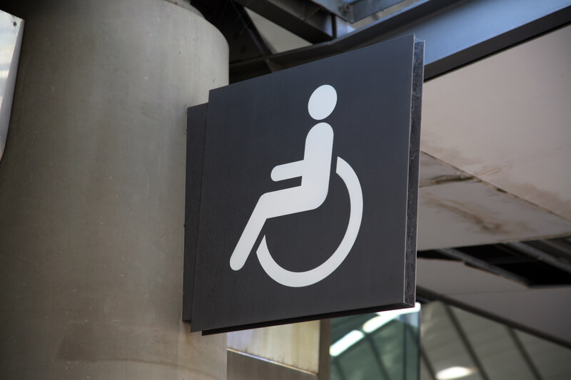 Accessible bathroom signage