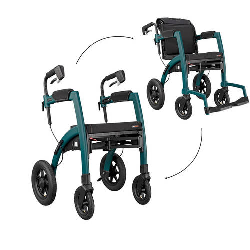 Rollz Motion Performance 2-in-1 Convertible Walker - Jungle Green