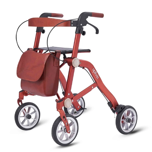 Uplivin Trive Double Folding Walker - Terracotta Red (Regular Size)